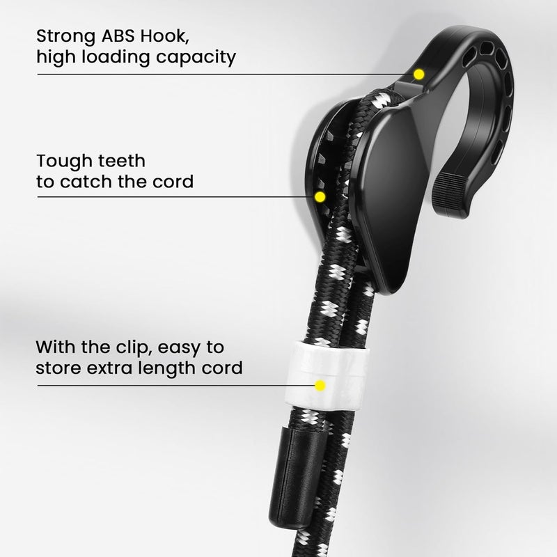Joneaz 36 Inch Bungee Cords with Hooks Adjustable, 4-Piece,UV Resistant - Image 4